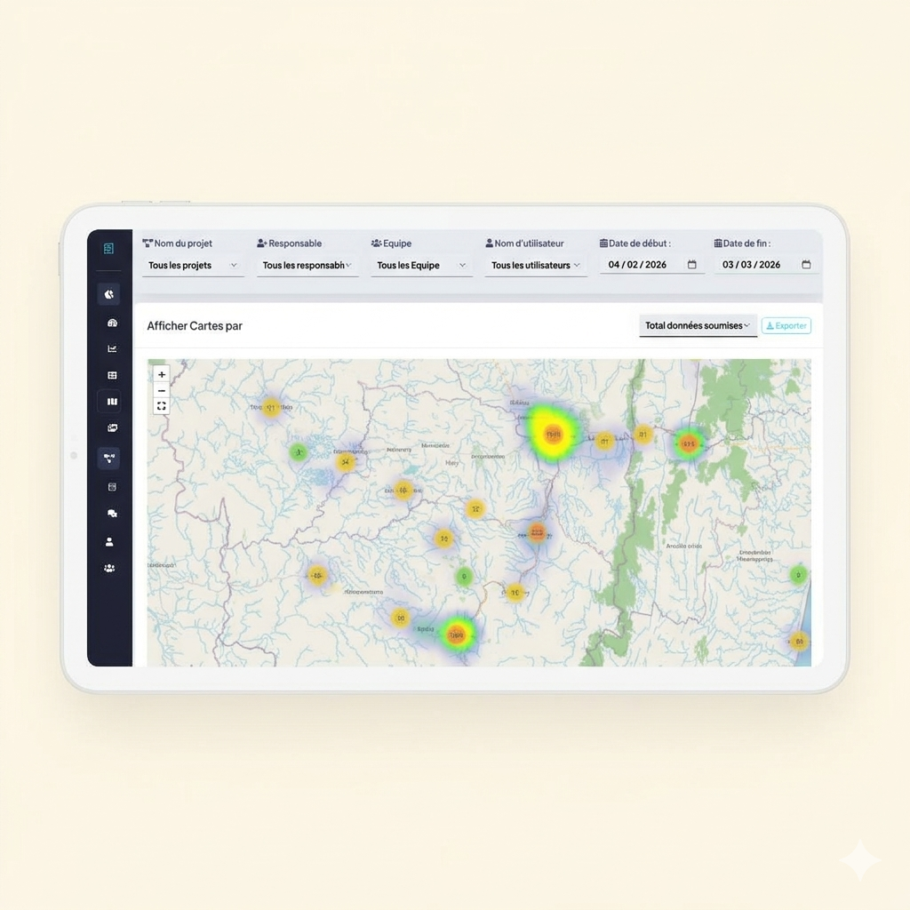 Carte de géolocalisation EFieldConnect